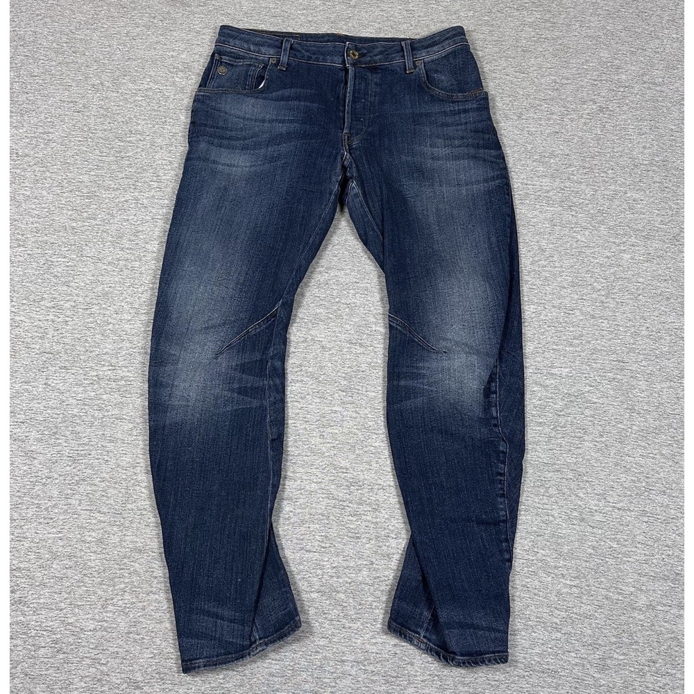 G-Star Jeans Mens Size 33x32 Blue Denim Arc 3D Slim 5-Pocket Button Fly